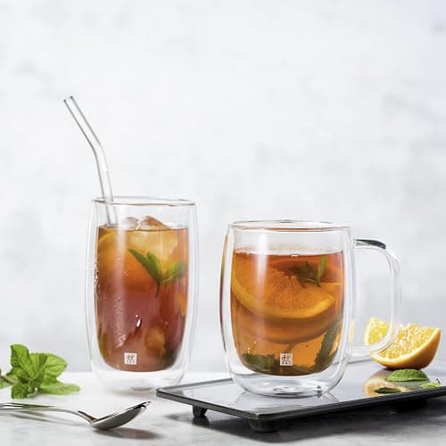 ZWILLING Sorrento 5-pc Bent Glass Straw Set - Clear - Clear - 5-pc thumbnail 4