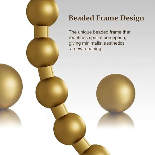Easly Round Mirror for Wall, 24 Inch Gold Beaded Frame Decorative Vanity Mirror, Circle Bathroom Mirror with High-Definition Lense, Modern Wall Decor for Bathroom, Living Room, Bedroom, Entryway thumbnail 6