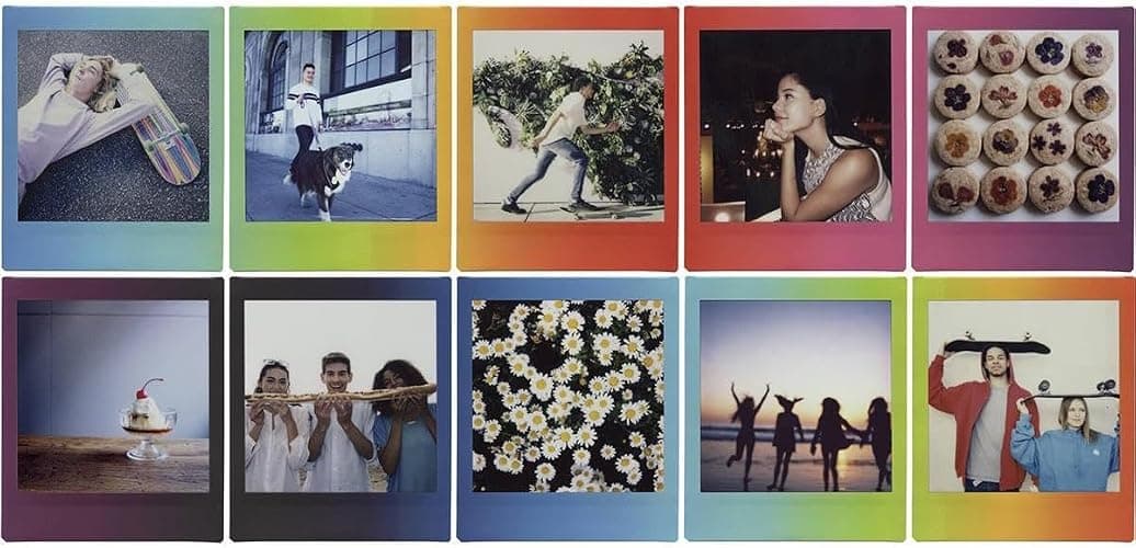 Fujifilm Instax Mini Film Variety Pack – Contact Sheet, Stone Gray, Sprinkles, Rainbow, Pink Lemonade, Mermaid Tail – (10 Sheets) – Compatible with Mini Cameras (Stone Gray / 10 Sheets) thumbnail 3