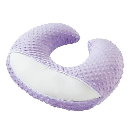 DONOMILO Nursing Pillow and Positioner Breastfeeding and Bottle Feeding | Propping Baby, Tummy Time, Sitting Support for Baby Boy and Baby Girl, with Removable Dots Cover (Lavender) thumbnail 7