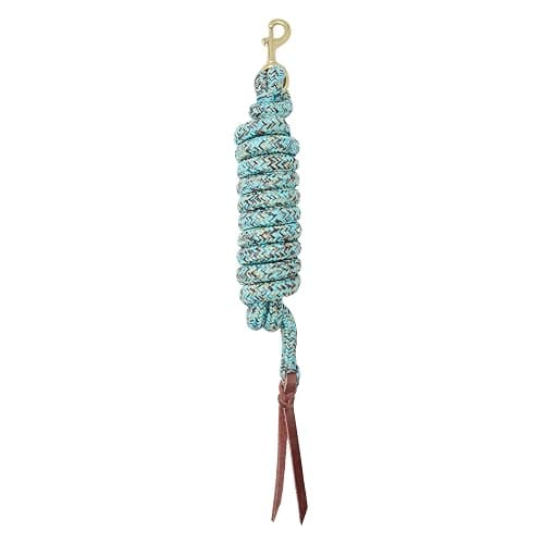 Weaver Leather Poly Cowboy Lead with Snap, 5/8" x 10', Turquoise/Brown/Tan thumbnail 3