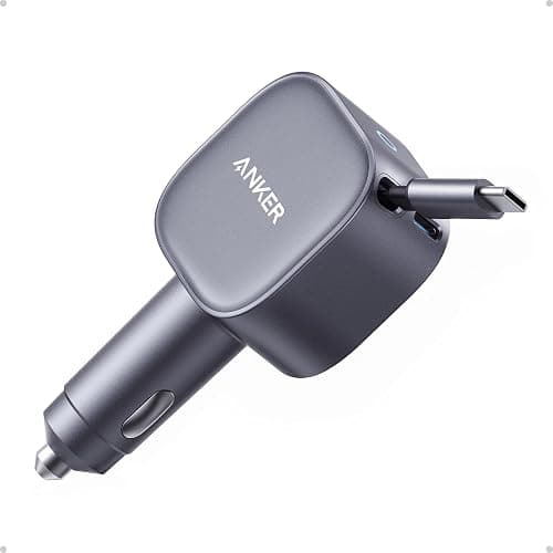 Anker Retractable USB-C Car Charger, 75W Max Fast Charging with Built-in Retractable Cable Car Adapter, Car Accessories for iPhone 17/16 Series, Galaxy S25/S24, MacBook Pro/Air, iPad, and More - Image 1