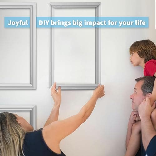Art3d Pre-Cut Wall Molding Set of 6 pcs, Ready-to-Assemble Wainscoting Panels for Interior Wall Décor Living Room Bedroom Accent Wall - Installed with Glue, 3 Top 3 Bottom thumbnail 9