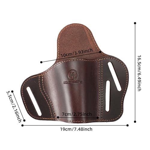 Kosibate 1911 Holster OWB, Leather Pancake Holster Fits All 1911 Style Handguns - Colt 1911 - Sig Sauer - Remington - Ruger & More thumbnail 5