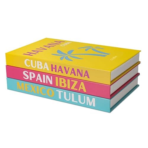 Preppy Room Decor Book Boxes Set of 3 - Decorative Faux Coffee Table Books with Magnetic Covers, Fashionable Bookshelf Decor, Fake Decorative Book Box for Home Essentials thumbnail 3