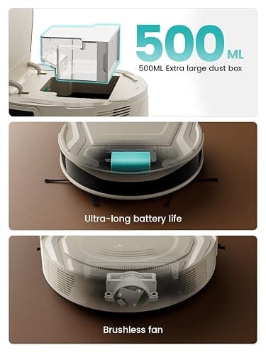 Lefant M210 Pro Robot Vacuum, Strong 2200Pa Suction, 120 Min Runtime, Super Slim Thin, Low Noise, Self-Charging, Wi-Fi/App/Alexa Control, Ideal for Pet Hair & Hard Floors thumbnail 9