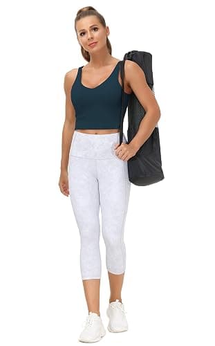 THE GYM PEOPLE Womens' Sports Bra Longline Wirefree Padded with Medium Support thumbnail 6