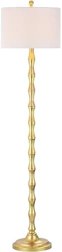 SAFAVIEH Lighting Collection Aurelia Farmhouse Antique Gold 64-inch Living Room Bedroom Home Office Standing Floor Lamp,Metal (LED Bulb Included) - Image 1