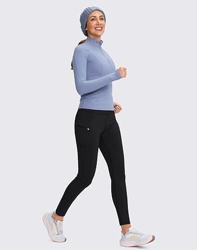 G Gradual Women's Fleece Lined Winter Leggings with Pockets Water Resistant High Waisted Thermal Warm Pants Running Hiking thumbnail 6
