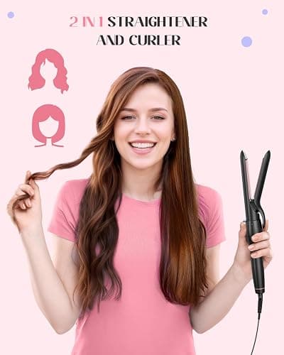 Lopeie 5 in 1 Curling Iron with Thermal Brush and 4 Interchangeable Ceramic Barrels(1/2 to 1 1/2 inch), Curling Wand Set with Flat Iron, Fast Heating, Dual Voltage Hair Curler, Gifts for Women thumbnail 5