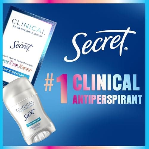Secret Clinical Strength Antiperspirant Deodorant for Women, 3X Stress Protection, 72hr Sweat & Odor Protection, PH Balancing Minerals, Clear Gel, Clean Lavender Scent, 2.6 oz thumbnail 7