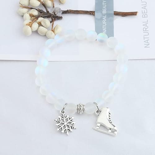 UJIMS Ice Skate Gift Skater Charm Bracelet for Skate Lover Skating Team Sport Skater Jewelry Figure Skating Gift for Her thumbnail 3