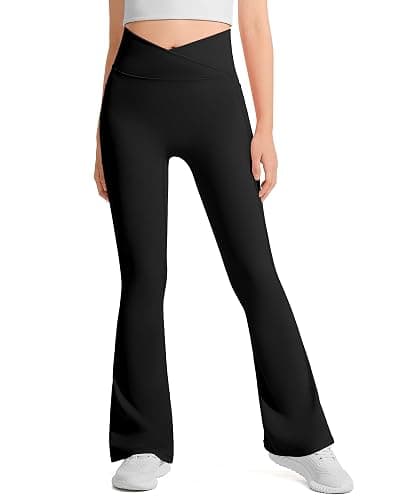 JOCMIC Girls Flare Leggings Kids Bell Bottom High Waisted Dance Yoga Flared Pants thumbnail 2