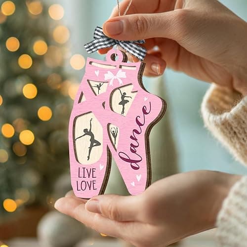 Ballet Ornament 2025 - Ballet Christmas Ornaments, Ballerina Gifts for Teen Girls, Women, Dancers, Wooden Dance Christmas Ornament for Ballerina Lovers, Dancers, Teachers - Xmas Tree Hanging Decor thumbnail 7