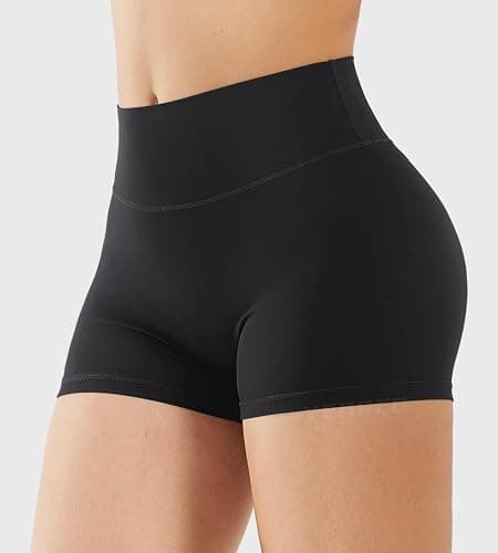 YEOREO Women's Biker Shorts 2.5" No Front Seam Elysina High Waist Hidden Scrunch Workout Gym Yoga Running Shorts thumbnail 5