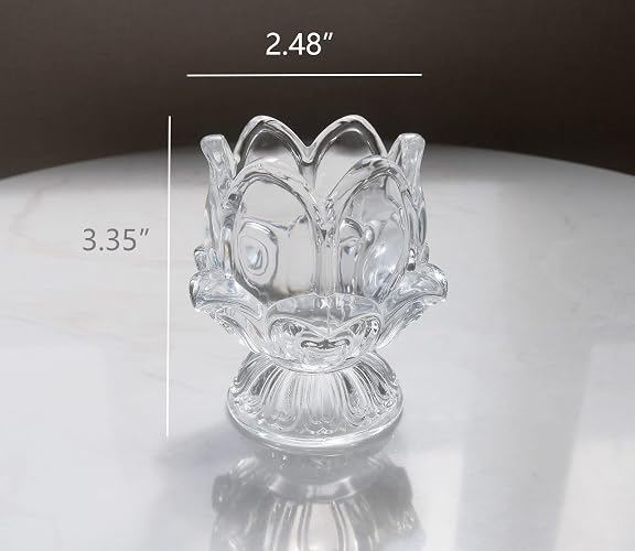 HillSpring Toothpick Holder, Decorative Crystal Glass Toothpick Dispenser with 450 Bamboo Toothpicks thumbnail 4