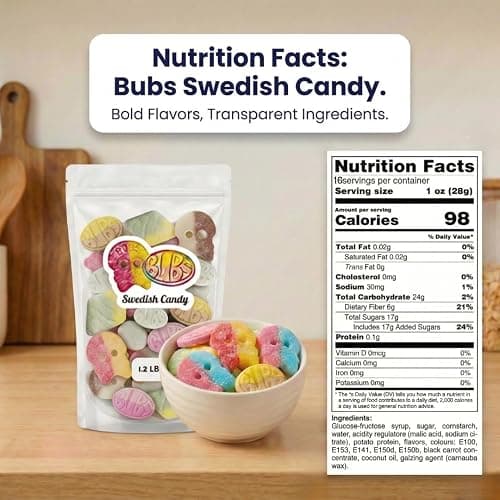 Swedish Candy, Gummy Candy, variety candy mix, Bubs sweets (1.2 lbs, Bubs) thumbnail 2