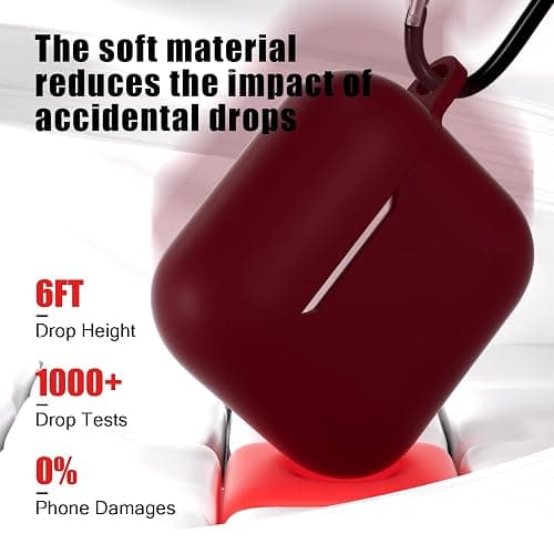 AKABEILA Hülle Kompatibel mit Apple AirPods 4 2024 mit Karabiner Weiches Verdicktes TPU Schutzhülle Volltonfarbe Case AirPods 4 Generation Ladehülle Front LED Sichtbar thumbnail 3