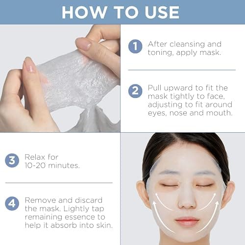 Mediheal Best Korean Hyaluronate Watermide Essential Face Mask - Hydrating and Moisturizing Sheet Masks With Hyalu Active 3x For All Skin Types (4 Count) thumbnail 5
