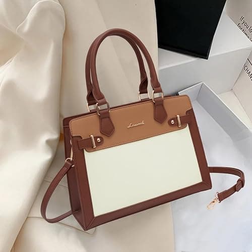 LOVEVOOK Purses and Handbags for Women, Tote Shoulder Bag Satchel Black Purse and PU Leather Top Handle for ladies thumbnail 3