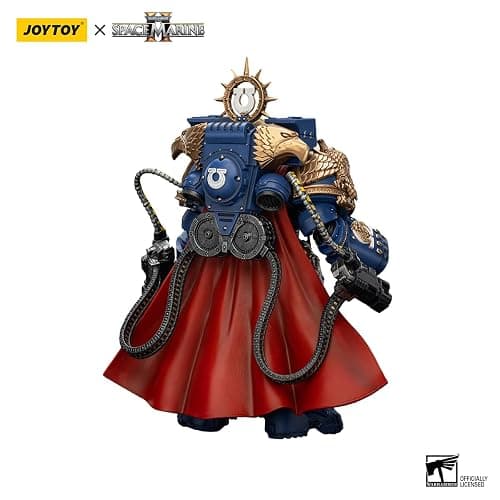 JoyToy Warhammer 40K Ultramarines Marneus Calgar, Chapter Master with MKX Gravis Armour and Gauntlets of Ultramar 1:18 Scale Action Figure Mecha Joy Toy Collection Model 5.3in thumbnail 4