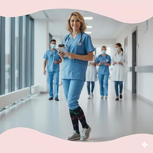 Sooverki Compression Socks for Women & Men 6 Pairs is Best Supportive Knee High Stockings for Circulation, Travel, Nurses thumbnail 6