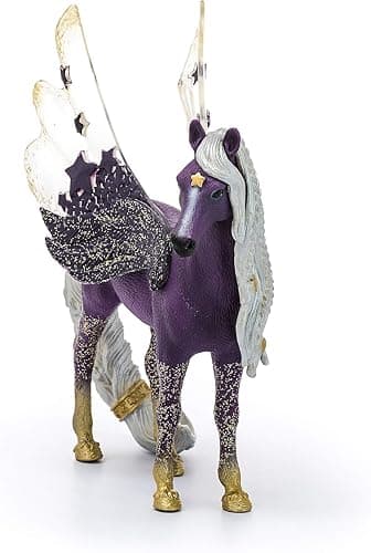 Schleich Bayala - 7” Star Pegasus Figurine with Starry Wings - Magical Winged Horse Toy with Glitter Body - Celestial Mare Fantasy Collectible for Screen-Free Play - Kids Ages 5+ | 70579 thumbnail 4