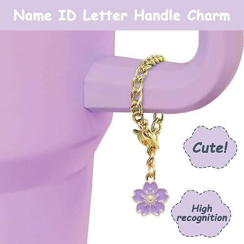 Stanley Cup Accessories Set,Including 2 Pcs 0.4in Straw Cover, 1 Silicone Spill-Proof Stopper Set of 3, 1 Cute Purple Flower Handle Charm, 1 Silicone Boot Fits Stanley 40&30 Oz Tumbler (Lilac) thumbnail 4