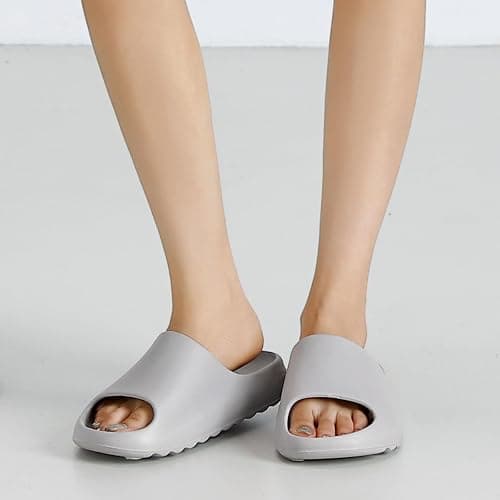 Cloud Slides for Women and Men, Platform Slides Slippers, Non-Slip Quick Drying Soft Lightweight Shower Shoes, Thick Sole Open Toe Slides Sandals for Indoor & Outdoor thumbnail 7