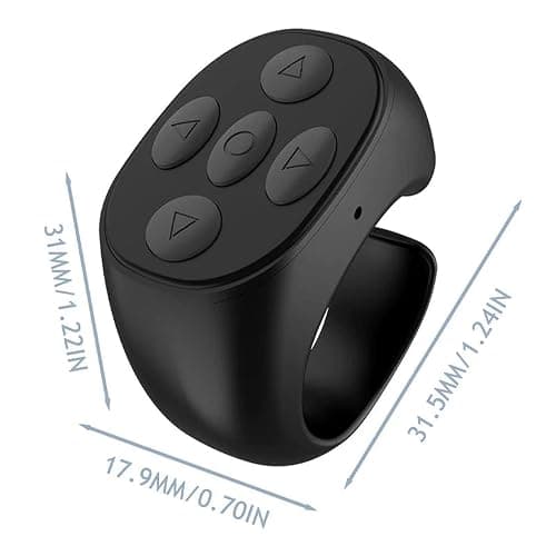Fingertip Wireless Bluetooth Remote Control, Scrolling Ring Remote Control for TikTok, Phone Bluetooth Scroller Remote, Rechargeable Fingertip Camera Remote Scroll Ring for iOS/Android/Ipad (White-A) thumbnail 7