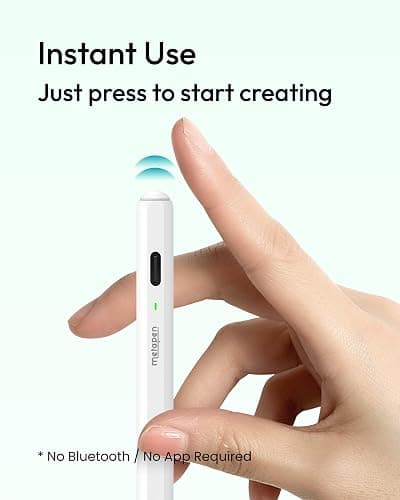 Metapen Pencil Air8 for Apple iPad 2018-2025, 10 Min Faster Charge, Palm Rejection Stylus Pen for iPad a16/11/10/9/8/7/6th Gen, Pro 12.9/11/13-inch M4, Air 3/4/5/M2/M3, Mini 5/6th thumbnail 6