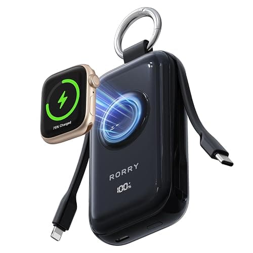 RORRY CharmGo Pro 45W Portable Charger Power Bank 10000mAh Battery Pack | Fast Charging, Built-in Cables, 3-in-1 Keychain Design, for iPhone, Apple Watch, iPad, MacBook, Travel Essential, Pocket Size - Image 1