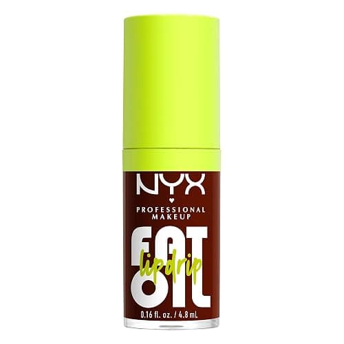 NYX PROFESSIONAL MAKEUP Fat Oil Lip Drip, Moisturizing Lip Oil Gloss, Vegan Tinted Formula, Up to 12 HR Hydration - Status Update (Rich Chocolate) thumbnail 10