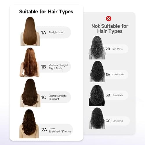 Hair Dryer Air Straightener Non-Movable Clamp Flat Iron No Heated Plates No Damage No Hand-Feeding Automatic Draws Hair Straighteners 2 in 1 Dry & Straight Styling Blower Tool for Women 1A to 2A Hair thumbnail 5