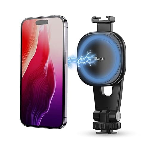 ULANZI Magnetic iPhone Tripod Mount MA23, Magnet Phone Holder Adapter Tripod Attachment Compatible with MagSafe Only for iPhone 12 13 14 15 16 Plus Pro Max All Series - MA23