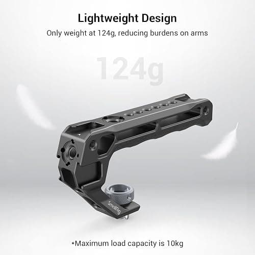 SmallRig Top Handle with 3/8"-16 Locating Pins for ARRI Grip for Camera Cage, Universal Video Rig with 5 Cold Shoe Adapters to Mount DSLR Camera with Microphone/LED Light/Monitor - 3765 thumbnail 3