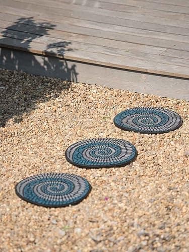 Gardener's Supply Company Recycled Rubber Swirl Stepping Stone for Garden Walkway | Outdoor Patio Décor & Lawn Pathway Landscaping | 12" Diameter x .75" H (Qty: 1 Stone) thumbnail 3
