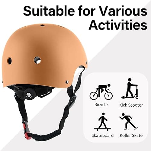 Skateboard Bike Helmet, 3 Sizes for Adult Youth & Kids | Lightweight, Adjustable, Certified Multi-Sport for Bicycle, Inline/Roller Skates, Kick Scooter thumbnail 4
