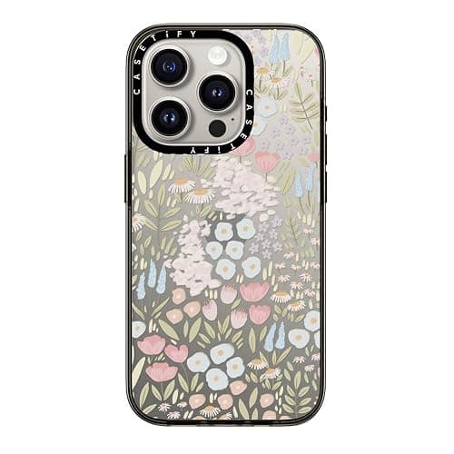 CASETiFY Compact Case for iPhone 15 Pro [Lightweight / 4 ft. 2X Military Grade Drop Protection/Slim] - Eleanor - Clear Black - Image 1