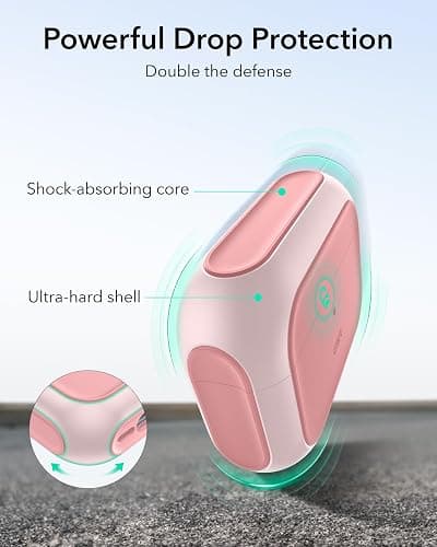 ESR for AirPods Pro 2 Case, Compatible with Airpods Pro Case 2nd / 1st Generation (2023/2022/2019), Compatible with MagSafe, Full Drop Protection Cover with Lanyard, Pink thumbnail 6