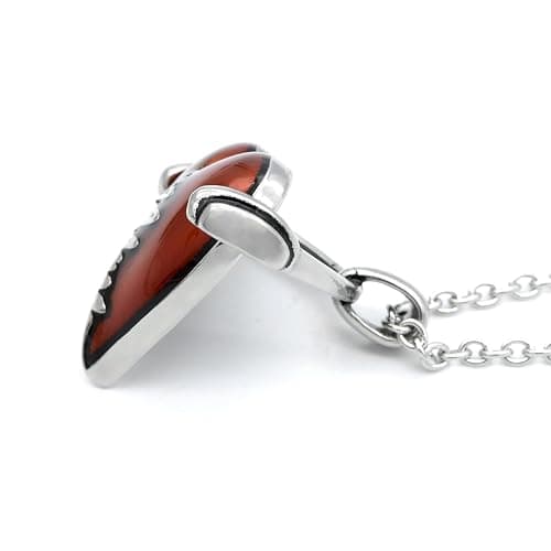 Controse HeartBeat Heart Necklace with Pendant (17" - 19" Adjustable Stainless Steel Chain) thumbnail 3