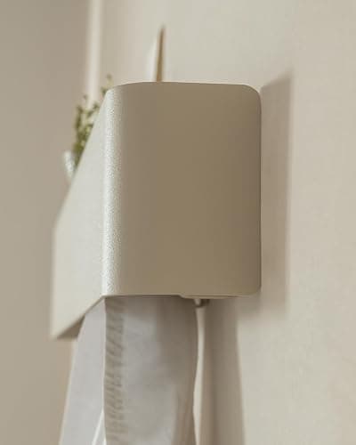 Kazai.® Porte manteau mural design 'Tone' | Porte-manteau moderne avec crochets cachés et étagère murale | Patère en métal design pour entrée | Patère murale pour montage mural | Taupe thumbnail 7