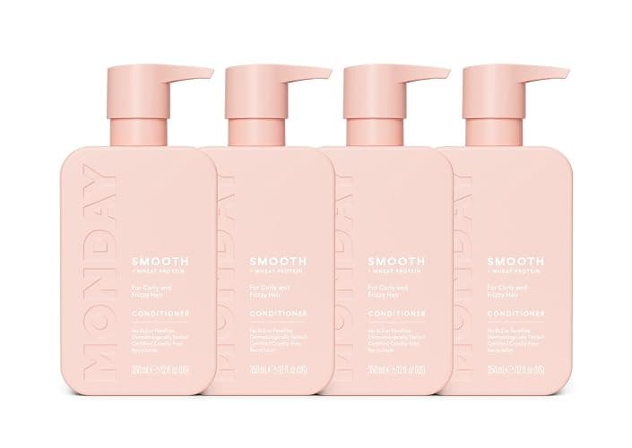 MONDAY Haircare 4 x 350 ml SMOOTH Conditioner with Wheat Protein, Coconut Oil & Avocado Oil for Frizz-Prone Hair - Image 1