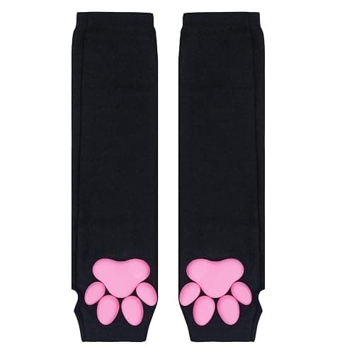 Nydotd Cat Paw Pad Mittens Gloves Kawaii Pink 3D Claw Fingerless Cute Cat Cosplay Gloves Sleeve for Girls Party thumbnail 5