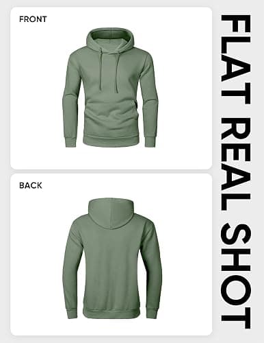 JMIERR Mens Casual Cotton Hooded Collar Drawstring Hoodies Pullover Sweatshirts Casual Long Sleeve Shirts thumbnail 6