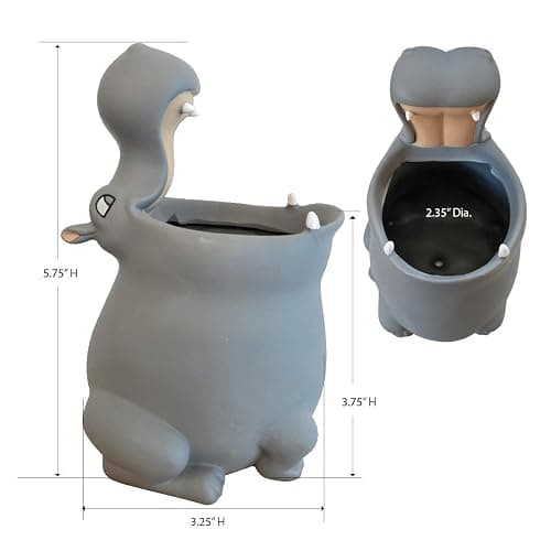 Lily’s Home Fun Kids Animal Toothbrush Holder, Bathroom Organizer, Pencil Cup - Shark - Crock thumbnail 3