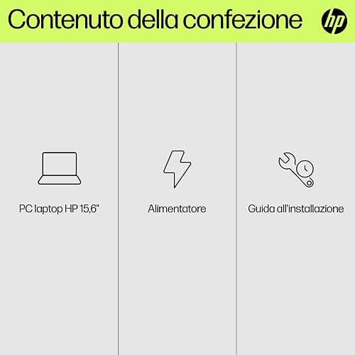 HP Laptop 15-fd0010sl, Intel N100, RAM 8GB DDR4, SSD 128GB UFS, Intel UHD, Display 15.6” HD SVA 250 Nits, Antiriflesso, Ultraslim, 720p TNR Privacy Cam, Windows 11 S, Grigio lavagna thumbnail 12