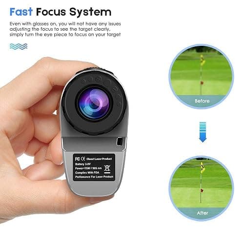 Golf Range Finder,PeakPulse LC600AG Rangefinder Golf 600 Yards Rangefinder with Slope Compensation,Flag-Lock,6X magnification,Continuous Measurement,3 Modes, for Golfers thumbnail 4