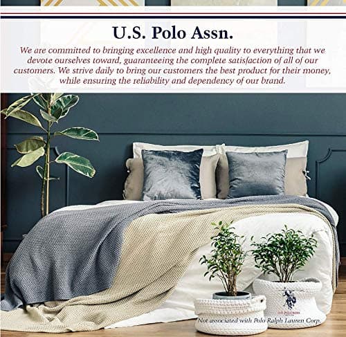 U.S. Polo Assn. Soft Jersey Knit Bed Sheet Set, Cotton-Rich, All-Season Comfort, Hotel Quality thumbnail 7