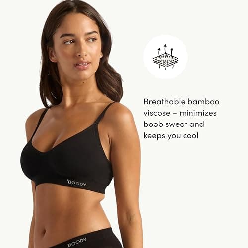 Boody - Wireless T-Shirt Bra -Seamless -Padded Cups -Adjustable Straps -Bamboo Viscose -Perfect for B-DD Cups -Supportive Fit thumbnail 7